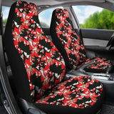 Black Red And Gray Skull Camouflage Camo Car Seat Covers 112608 - YourCarButBetter
