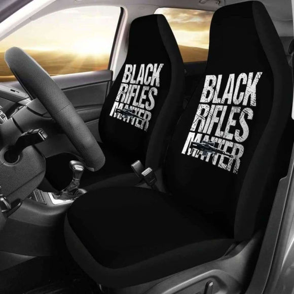 Black Rifles Matter Amendment Car Seat Covers 154813 - YourCarButBetter