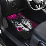Black Rose Wolf Car Floor Mats for Lovers 212602 - YourCarButBetter