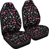 Black Sky Pink Stars Car Seat Covers 101819 - YourCarButBetter