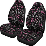 Black Sky Pink Stars Car Seat Covers 101819 - YourCarButBetter