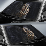 Black Themed Gothic Skull Grim Reaper Car Auto Sun Shades 210201 - YourCarButBetter