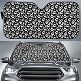 Black Themed Paw Print Car Auto Sun Shades 211901 - YourCarButBetter
