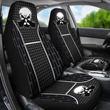 Black Themed Poison Gas Skull Mitsubishi Car Seat Covers 210801 - YourCarButBetter