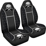 Black Themed Poison Gas Skull Mitsubishi Car Seat Covers 210801 - YourCarButBetter