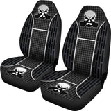 Black Themed Poison Gas Skull Mitsubishi Car Seat Covers 210801 - YourCarButBetter