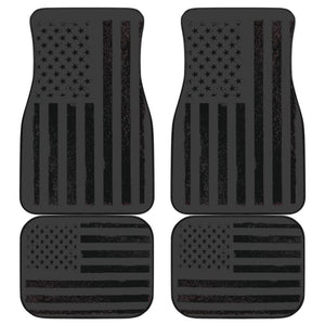 Black Us Flag Car Floor Mats 4Pcs| American Flag Car Mat Set 103131 - YourCarButBetter