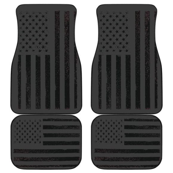 Black Us Flag Car Floor Mats 4Pcs| American Flag Car Mat Set 103131 - YourCarButBetter