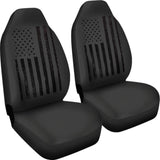 Black Us Flag Car Seat Covers 2Pcs| American Flag Auto Accessory Gift 103131 - YourCarButBetter