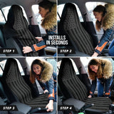 Black USA American Flag Car Seat Covers 210901 - YourCarButBetter