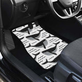 Black Whale Pattern Front And Back Car Mats 102802 - YourCarButBetter