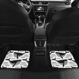 Black Whale Pattern Front And Back Car Mats 102802 - YourCarButBetter