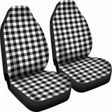 Black White Buffalo Plaid Car Seat Covers 105905 - YourCarButBetter