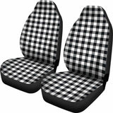 Black White Buffalo Plaid Car Seat Covers 105905 - YourCarButBetter