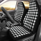 Black White Buffalo Plaid Car Seat Covers 105905 - YourCarButBetter
