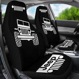 Black White Jeep Offroad Wobble Car Seat Covers Custom 1 211901 - YourCarButBetter