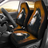 Black White Paint Horse Native Car Seat Covers 093223 - YourCarButBetter