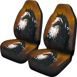 Black White Paint Horse Native Car Seat Covers 093223 - YourCarButBetter