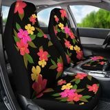 Black With Bright Tropical Flowers Car Seat Covers 153908 - YourCarButBetter
