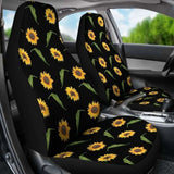 Black With Rustic Sunflower Pattern Car Seat Covers Seat Protectors 105905 - YourCarButBetter