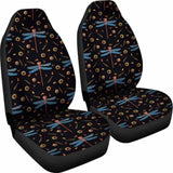 Black With Steampunk Dragonfly Pattern Car Seat Covers Seat Protectors 135711 - YourCarButBetter