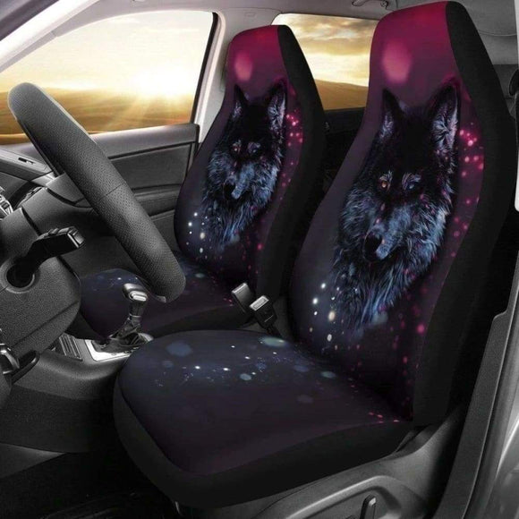 Black Wolf Spirit Car Seat Covers 180601 - YourCarButBetter