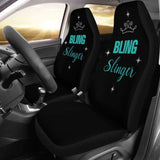 Bling Slinger Car Seat Covers Teal 105905 - YourCarButBetter