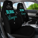 Bling Slinger Car Seat Covers Teal 105905 - YourCarButBetter