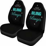 Bling Slinger Car Seat Covers Teal 105905 - YourCarButBetter