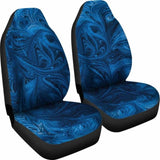 Blue Abstract Paint Swirls Car Seat Covers 102802 - YourCarButBetter