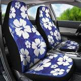 Blue Aloha Flowers Car Seat Covers 153908 - YourCarButBetter