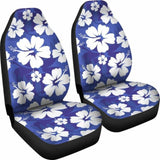 Blue Aloha Flowers Car Seat Covers 153908 - YourCarButBetter