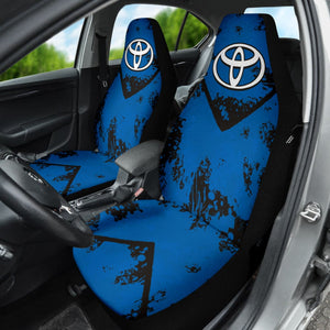 Blue And Black Toyota Amazing Style Car Seat Covers Custom 3 211001 - YourCarButBetter