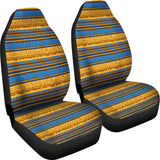 Blue And Gold Aztec Design Car Seat Cover 174510 - YourCarButBetter