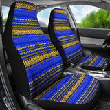 Blue And Yellow Aztec Design 174510 - YourCarButBetter