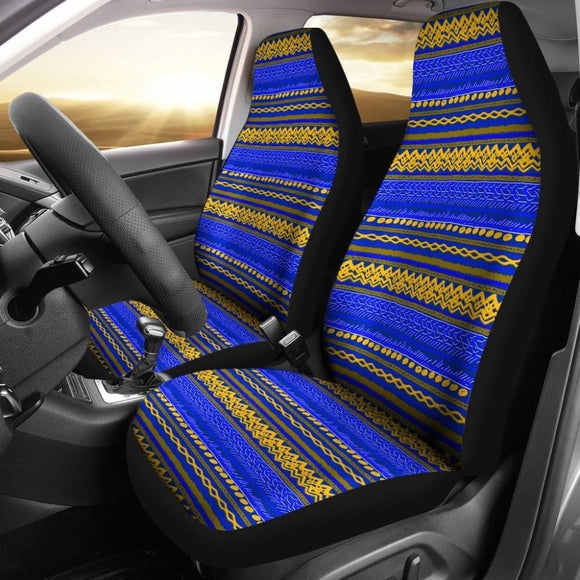 Blue And Yellow Aztec Design 174510 - YourCarButBetter