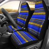 Blue And Yellow Aztec Design 174510 - YourCarButBetter