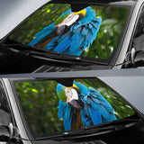 Blue And Yellow Macaw South American Parrot Car Sun Shade 460402 - YourCarButBetter