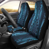 Blue Boho Aztec Streaks Car Seat Covers 110424 - YourCarButBetter