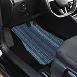 Blue Boho Stripes Cl Car Floor Mats 094209 - YourCarButBetter