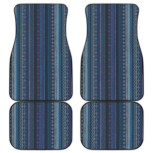 Blue Boho Stripes Cl Car Floor Mats 094209 - YourCarButBetter