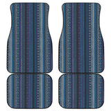 Blue Boho Stripes Cl Car Floor Mats 094209 - YourCarButBetter