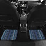 Blue Boho Stripes Cl Car Floor Mats 094209 - YourCarButBetter