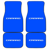 Blue Camaro White Letter Car Floor Mats 212802 - YourCarButBetter