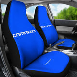 Blue Camaro White Letter Car Seat Cover 212802 - YourCarButBetter