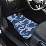 Blue Camo Camouflage Pattern Front And Back Car Mats 112608 - YourCarButBetter