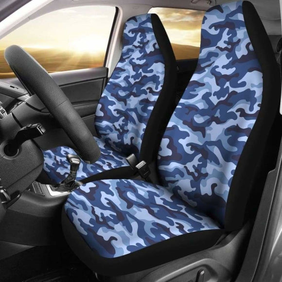 Blue Camouflage Car Seat Covers 112608 - YourCarButBetter