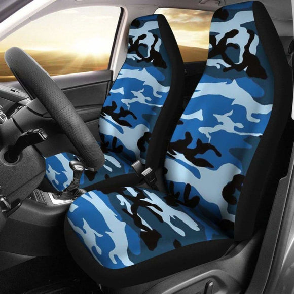 Blue Camouflage Design Seat Covers 112608 - YourCarButBetter