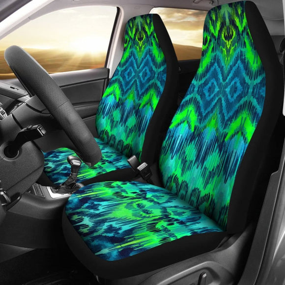 Blue Car Seat Covers Abstract Aztec Design 174510 - YourCarButBetter