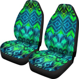 Blue Car Seat Covers Abstract Aztec Design 174510 - YourCarButBetter